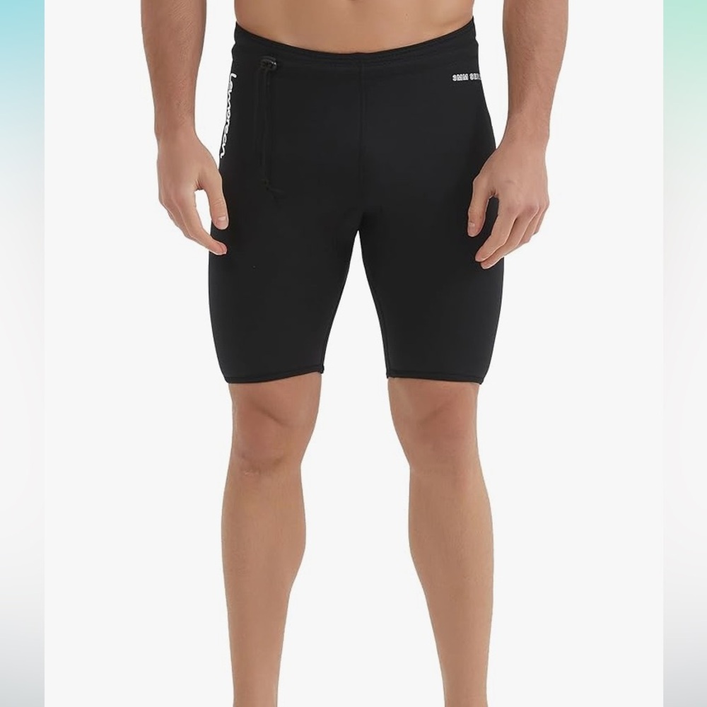 NWT LEMORECN men’s black wetsuits,3MM Neoprene canoeing shorts,M/L